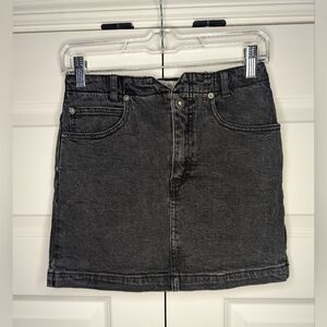 We The Free Womens Size 26 Black Jean Mini Skirt Preowned